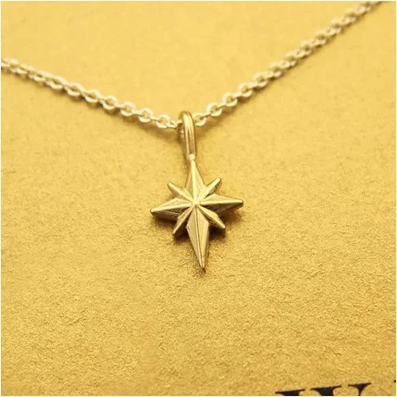 Friendship Compass Necklace Good Luck Butterfly Pendant Chain Necklace with - Picture 3 of 3